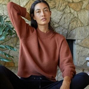 Everlane ReCashmere 100% Recycled Cashmere Waffle Knit Crewneck Sweater S